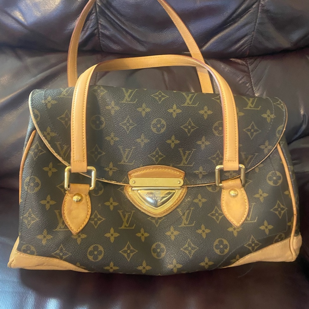 ⭐️ Vintage Louis Vuitton Brown and Tan Satchel ⭐️
